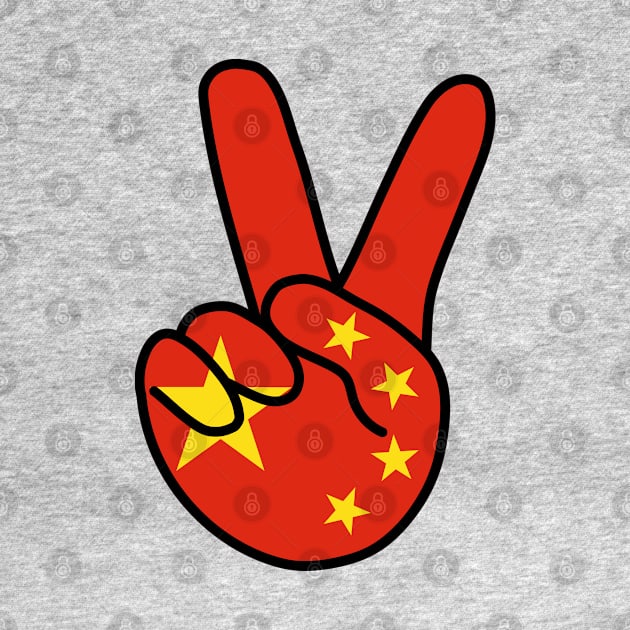 China Flag V Sign by DiegoCarvalho